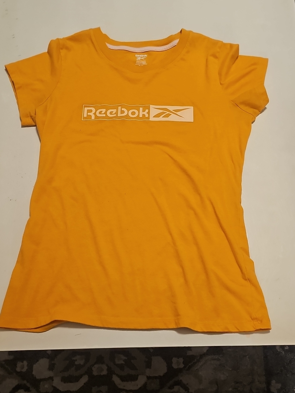 Reebok Women's Bright Orange Logo Tee